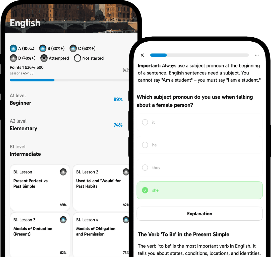Grammar courses and lessons